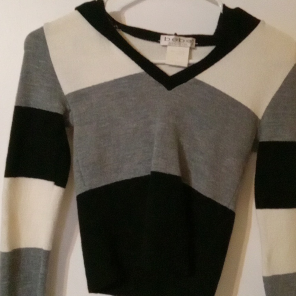 Vintage Bebe Moda✴️ Color Block Womans Hoodie NWOT France 🇫🇷 - Picture 2 of 7